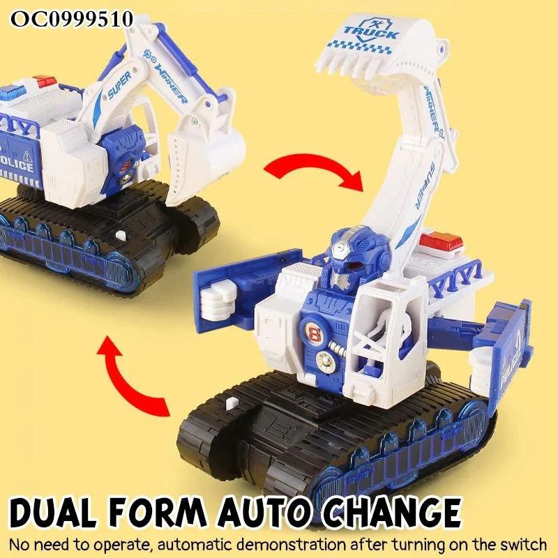 Kids Toys Swing deformation excavator Devastator Led Light & Music Toys For Kids 4