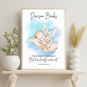 Pay What You Can Afford - Your Wings Were Ready Baby Memorial Print