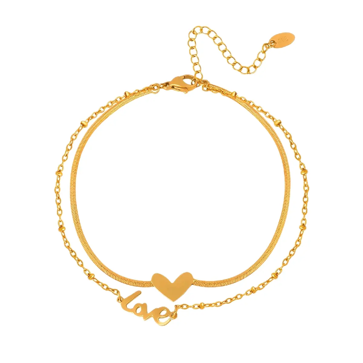 Heart Stainless Steel Anklet for Women - Fashion Accessory