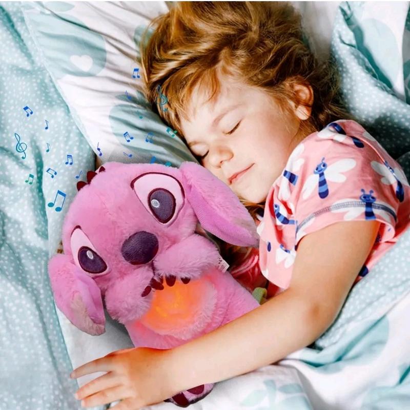 Blue Pink Lilac Teddy Breathing Musical Soothing Doll Sleep Stitch Toy Anxiety Relief Plush Toys 7
