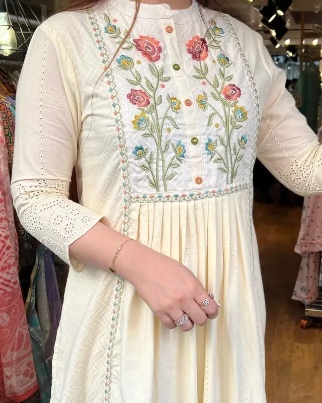 Elegant Cotton Dobby Self Zikzak & Shifley Kurta Set with Silk Dupatta 3