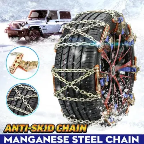 Wheel Tire Snow Anti-skid Chains for Car Truck SUV Emergency Universa Strap 2