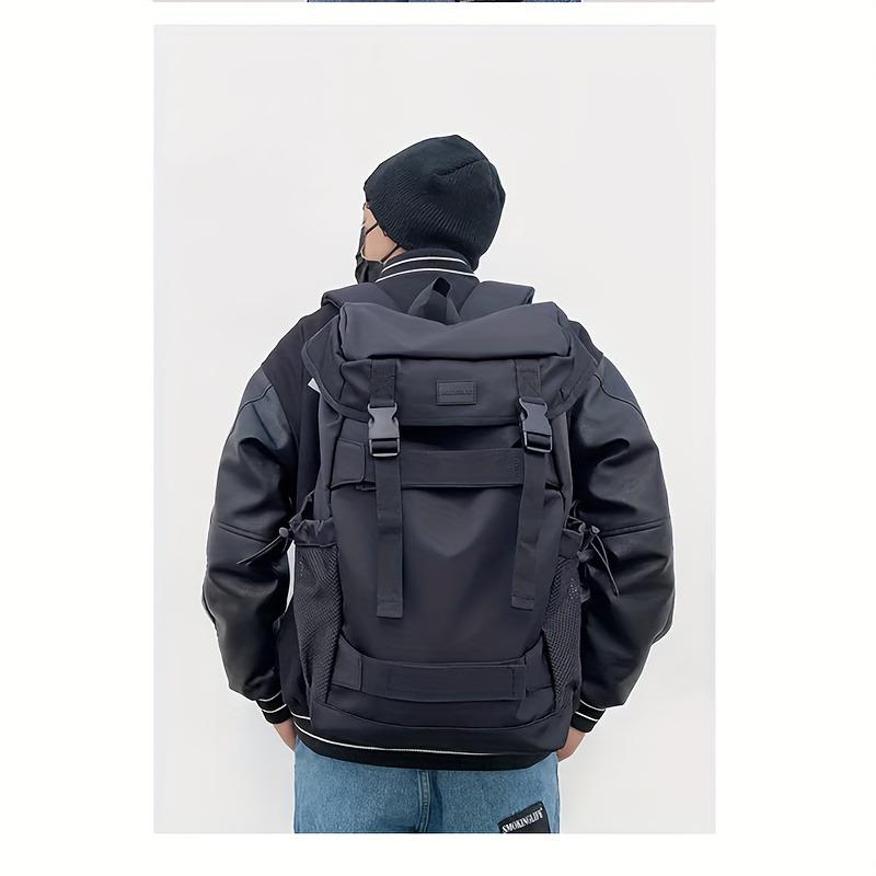 Product Introduction of Sports Nylon Hiking Daypack Water-Resistant with Laptop Compartment and Polyester Lining – Black Drawstring Backpack with Fixed Shoulder Straps for Outdoor, Travel, School 1