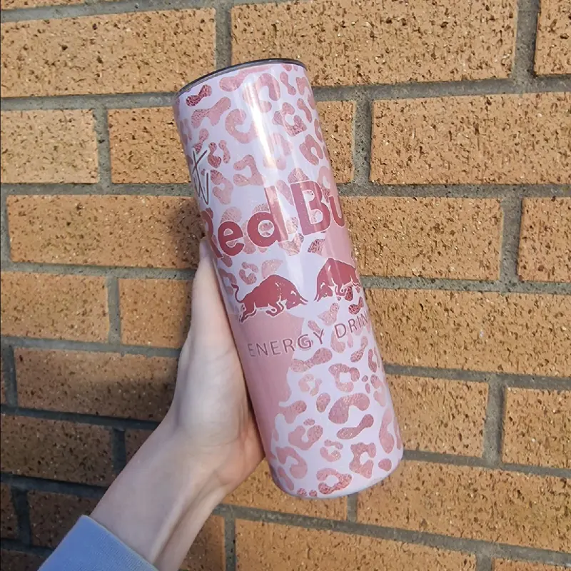 personalised red bull 20oz tumbler with straw custom tumblers 4