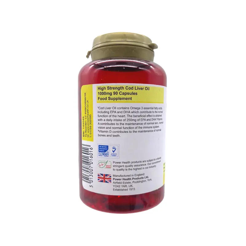 Power Health High Strength Cod Liver Oil 1000mg - 90 capsules 1
