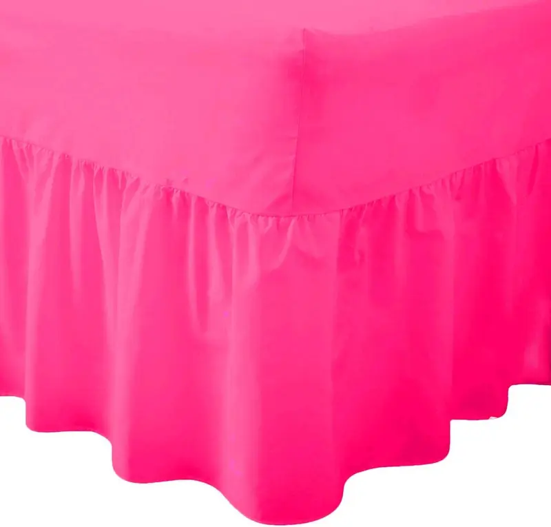 30CM Drop New Fitted Valance Sheet Bed Skirt, Frilled Valance Fitted Sheets Bedding Non Iron Soft Polycotton 25cm Deep Fit Valances Single Double Bed King Size Super King Small Double 2