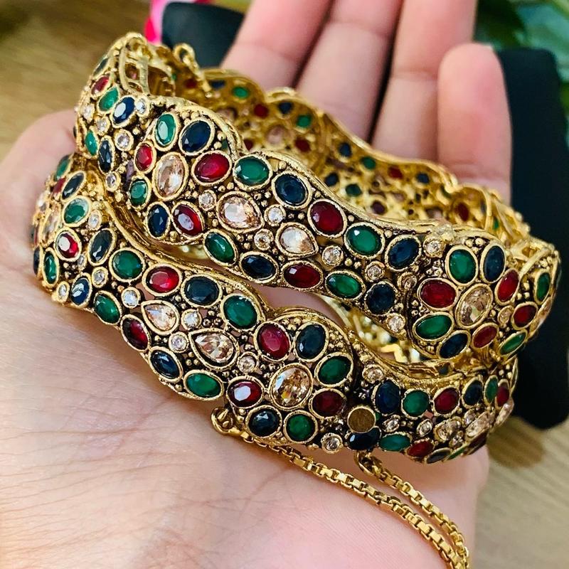 Gorgeous openable kada bangles Anniversary Auspicious Birthday Engagement trending jewellery 1