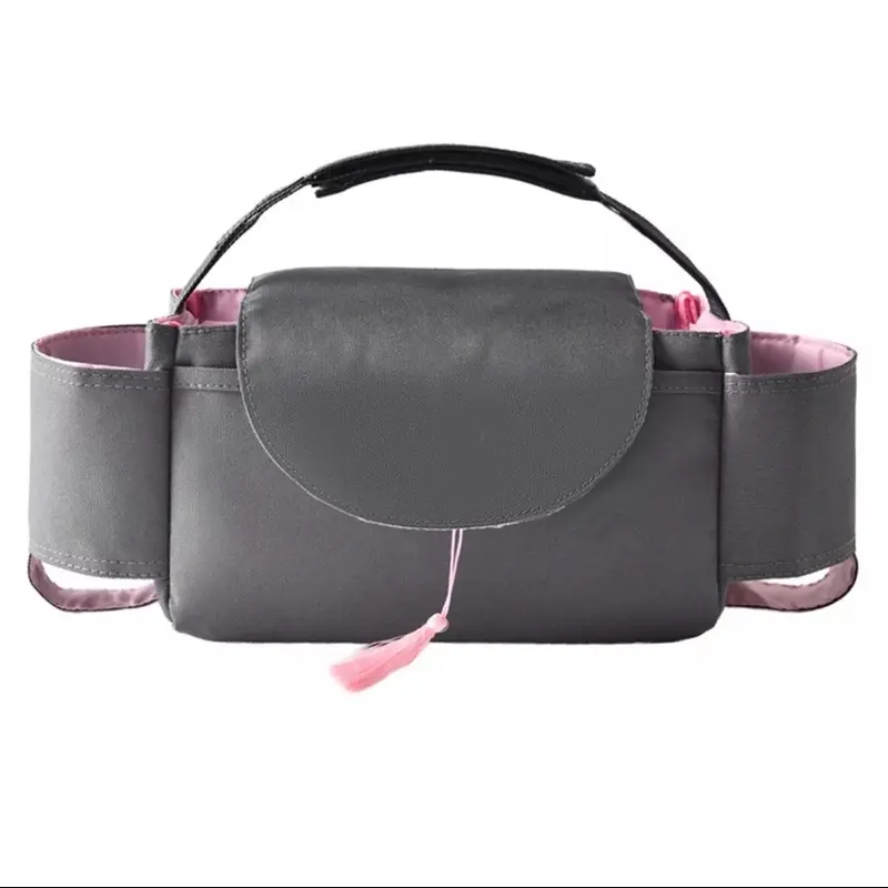 Multifunctional Pushchair Stroller Pram Organiser Bag Grey Baby Toddler 3