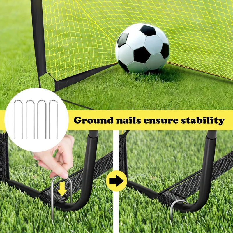 Portable Football Goal with Target Pop Up for Kids Outdoor Training 3