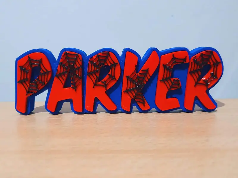 Spider Man-Inspired 3D Name Plate, Personalised Desk Display for Gamers and Fans 2