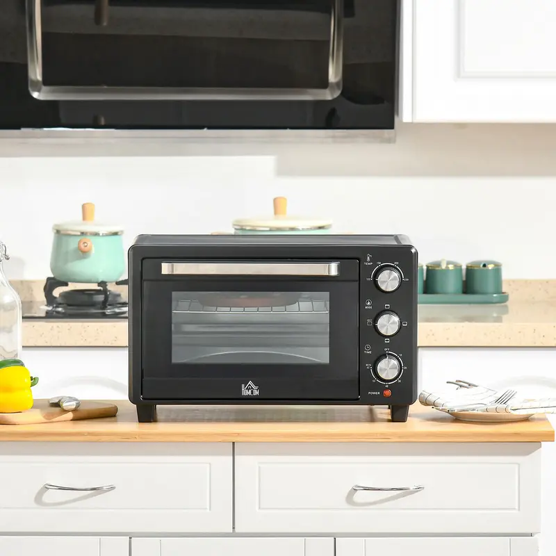Mini Oven 21L Countertop Electric Toaster Oven with Adjustable Temperature Timer 8