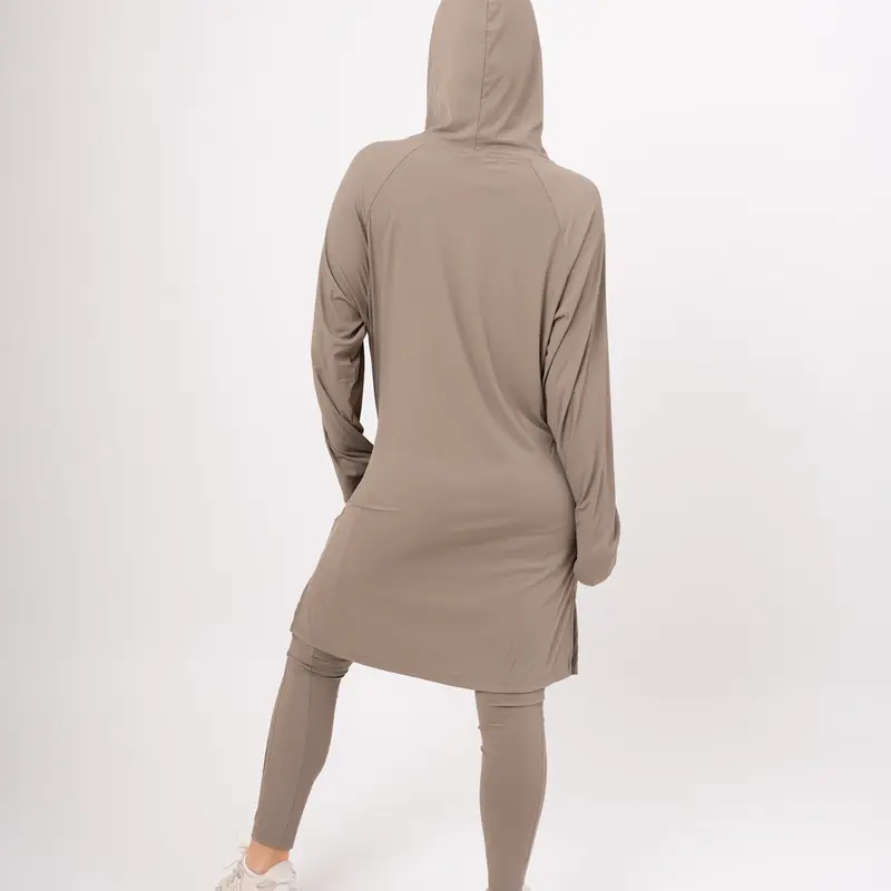 Stone Olive - Modest Activewear Hoodie 6