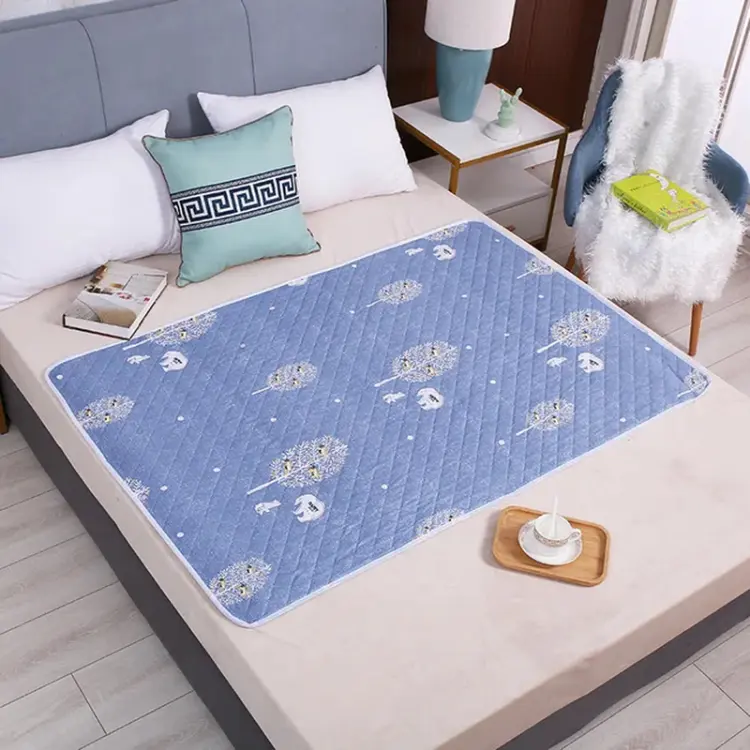Waterproof Washable Mattress Urine Mat for Baby Toddlers Cute Cartoon Bed Protection
