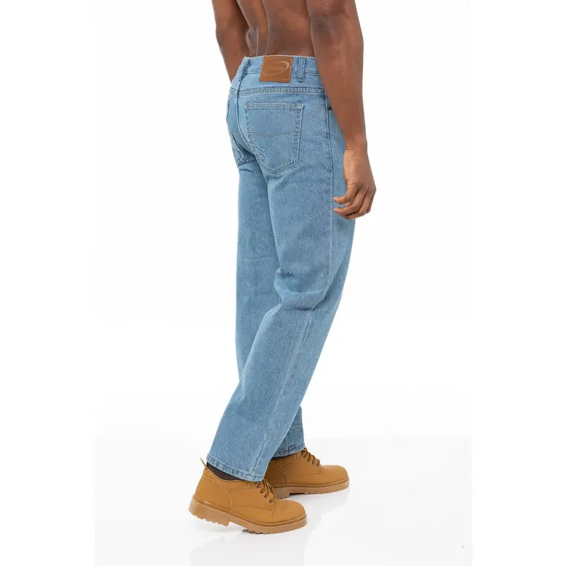 Mens Stone Wash Classic Denim Jeans BCB | Blue Circle Designer Menswear 3