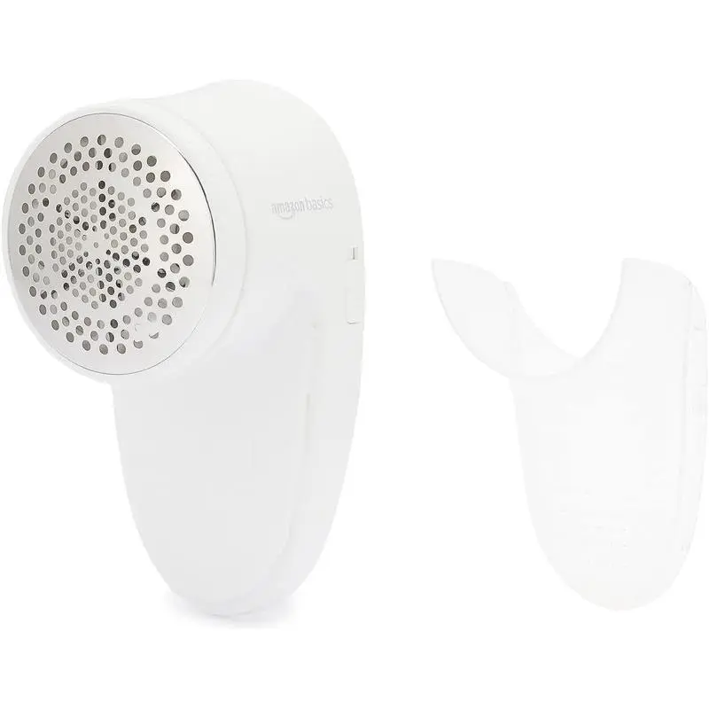 s Battery-Operated Fabric Shaver, Lint and Fuzz Remover with 2 Spare Blades, White 4