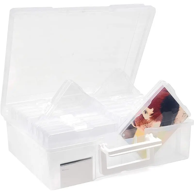 6"x4" Photo & Crafts Organizer Storage box, 16 Cases & Labels UK 7