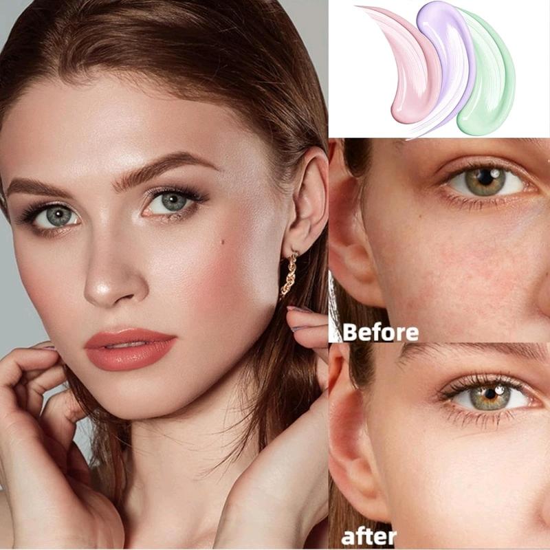 One Step Colour Corrector Primer,Face Primer Makeup,Pore Concealer Primer Cream,Colour Correcting Cream,Make Up Primer Base,Face Base Primer,Skin Primer,Oil Control,Brightening&Moisturizing 6