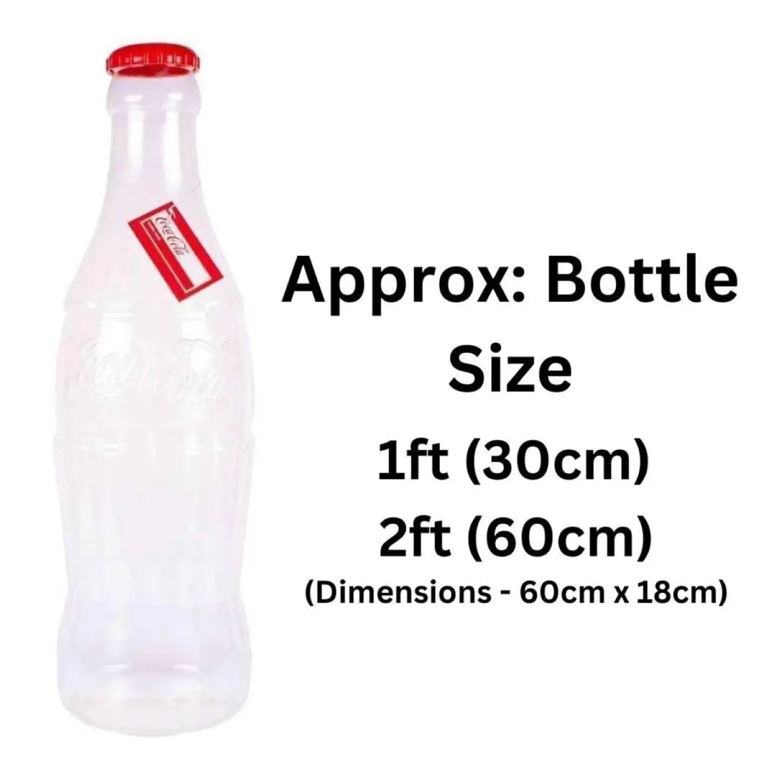 Large Coca-Cola Money Saving Plastic Bottles - Stylish Tin and Plastic Piggy Banks Inspired by Coke Box Pot Piggy Bank, 1FT & 2FT Tall Decor Decorative Gift Lightweight