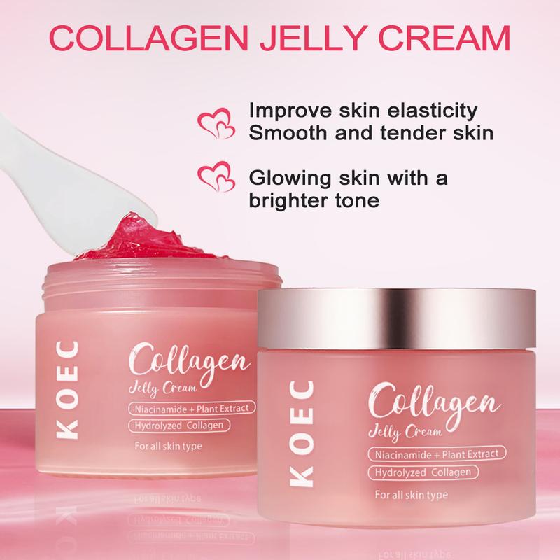 Collagen Jelly Face Cream Face Moisturiser with Niacinamide & Hydrolyzed Collagen - Boosts Skin's Barrier Hydration and Glow for All Skin Type Moisturizers Skincare Comfort Skin Repair 1
