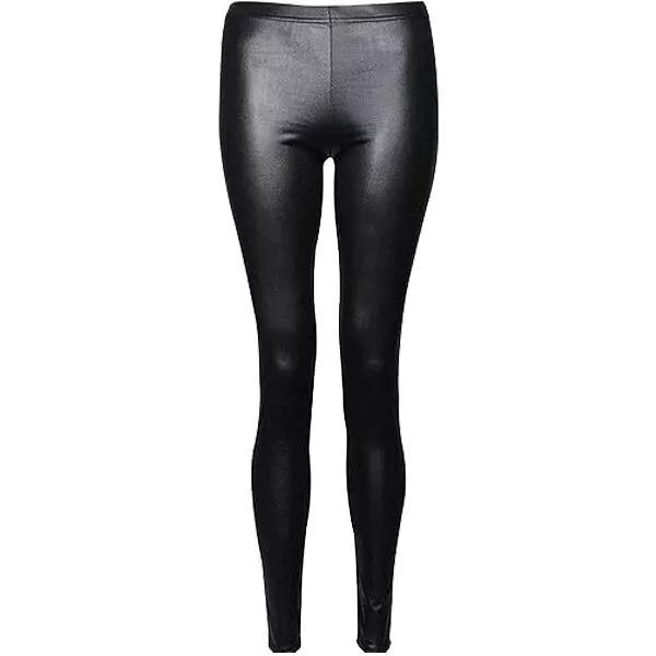 Womens Full Length Wet Look Shiny Leggings Soft Faux Leather PVC Pants Womenswear Bottom Chic Comfortable Style Fit 2