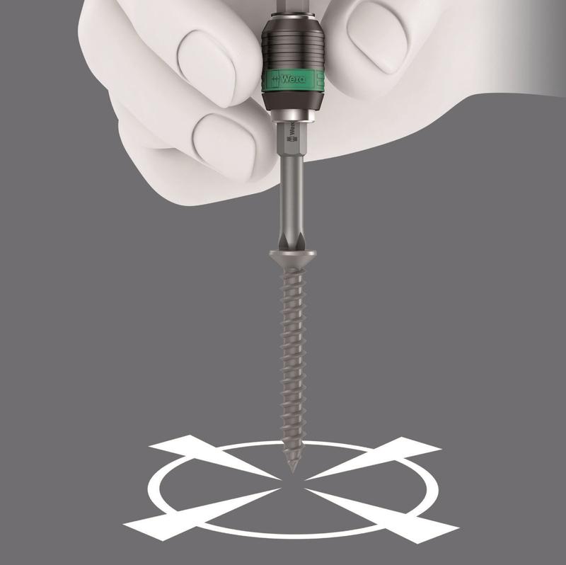 Wera 50mm Length Rapidaptor Bi-Torsion Magnetic Cordless Screwdriver Bit Drill Holder, 052502 1