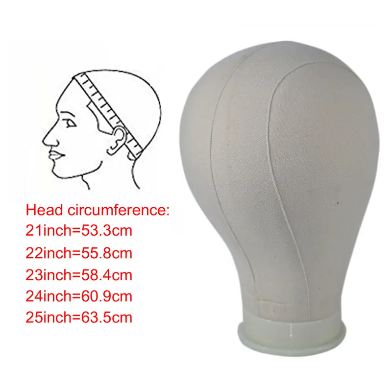 Canvas Block Head Kit Display Styling Manikin Doll Wig Stand Training Mannequin Model For Making Wigs Holder In Mannequins 2