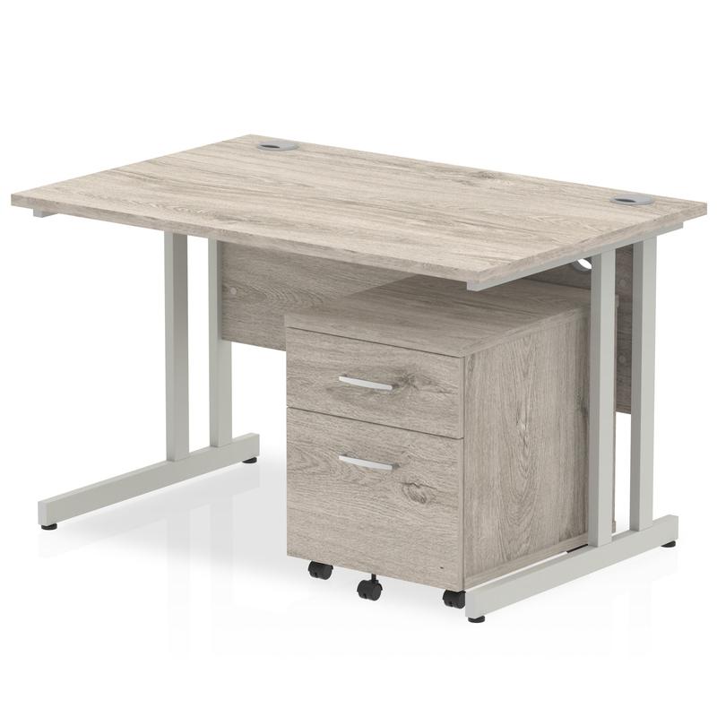 Impulse 1200mm Cantilever Straight Desk With Mobile Pedestal 2