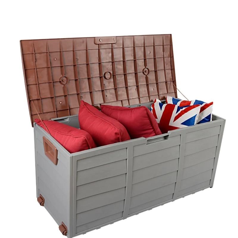 1 Piece 290L Garden Furniture Waterproof Storing Outdoor Storage Box Utility Chest Seat Cushion Shed Organiser 0