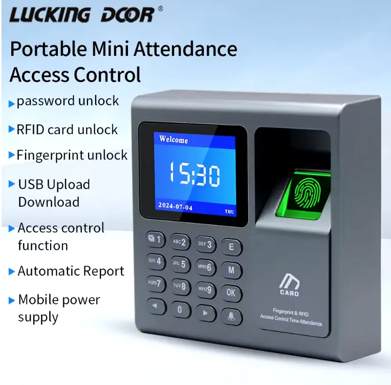 Biometric Fingerprint Scanner RFID Access Control System Time Recorder for Factory Office School