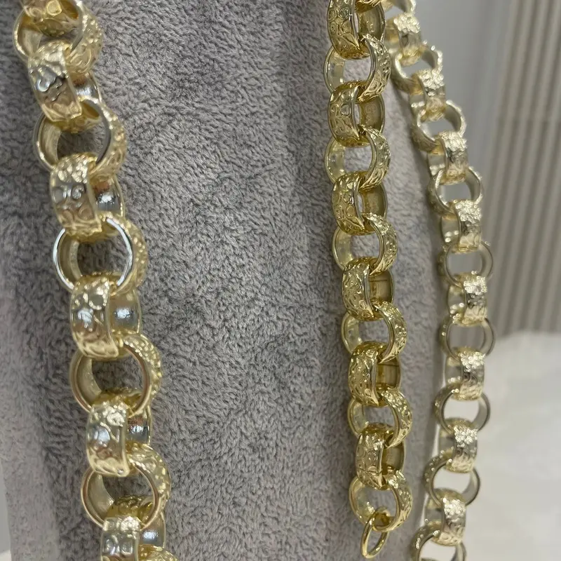 Belcher Ornate XXXL Belcher Necklace Bracelet 14k gold plated 15mm thick 24inch 3