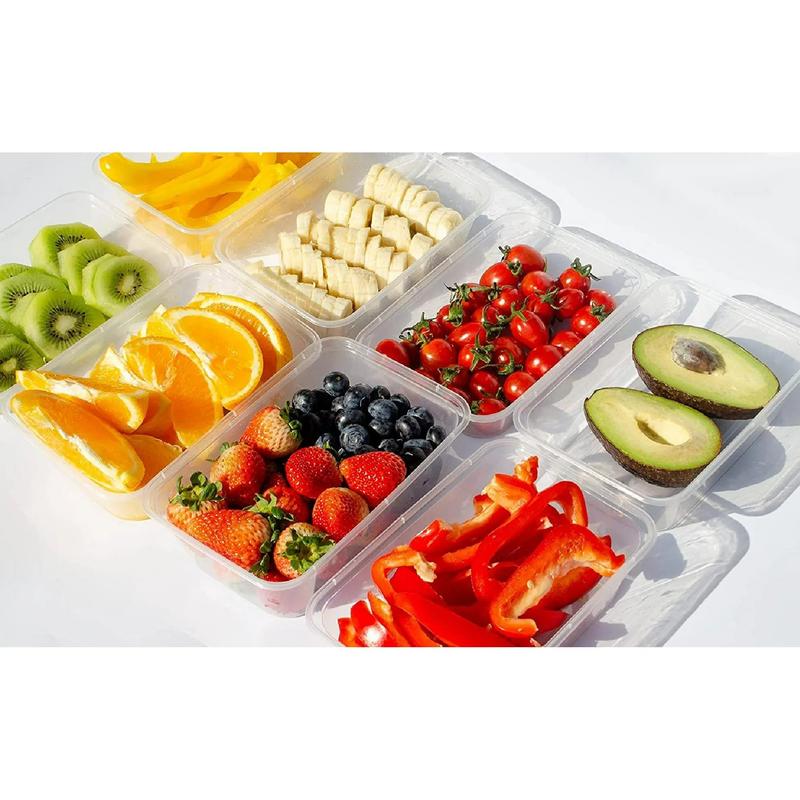50 X 500ml Plastic Storage Food Soup Containers- Clear Disposable Heavy Duty Airtight Food Storage Boxes Kitchen Set Utensils 3