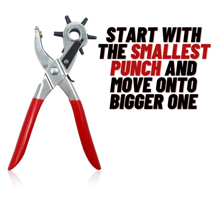 Heavy Duty Revolving Leather Hole Punching Tool Multifunctional Leather Belt Hole Maker Stainless Steel With Rubber Handles Ideal for Home DIY or Leatherwork 2