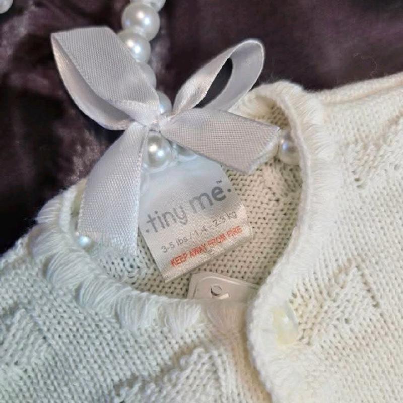 PREMATURE Baby Cream Cardigan 3-5lbs & 5-8lbs 2
