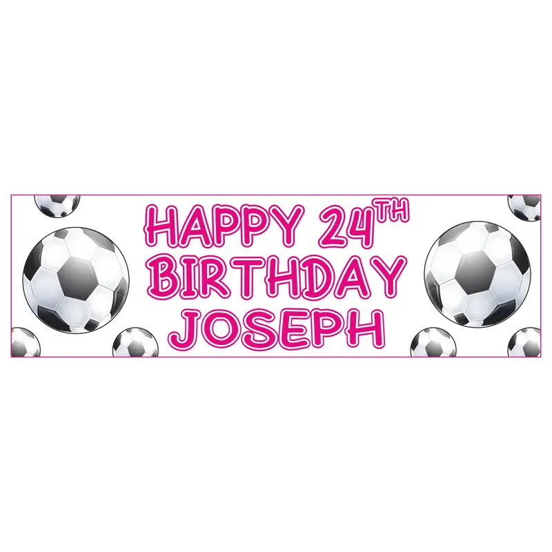 x2 Personalised Football Party Banner, Custom Party Decorations, Boys Birthday Party Decor, Football Themed Party, Sports Party Decorations 2