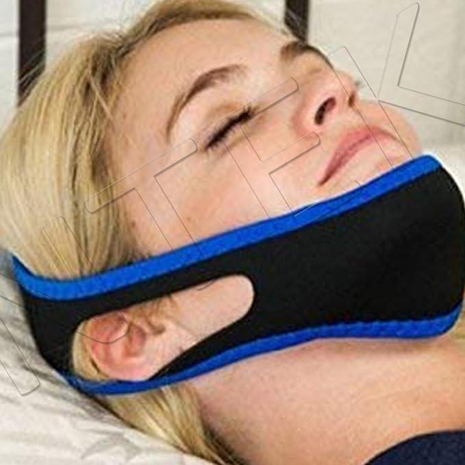 NTEK Anti Snoring Chin Strap, Anti Snore Chin Strap Comfortable Snoring Aids, Natural Snoring Solution Chin Strap for Mouth Breathers, Anti Sleep Aid Reducing Aids Sooner Man Women Skincare Unisex Gentle Adjustable 1
