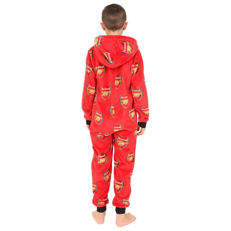 Arsenal Football Club Boys Fleece Sleepsuit Kids All in One W23 1
