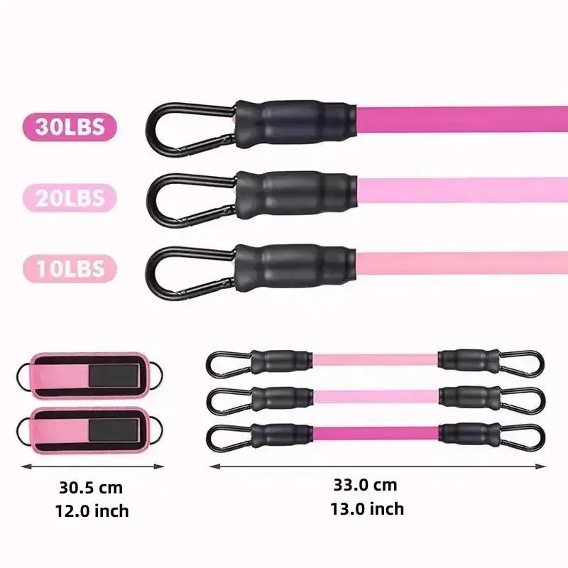 Sport Go Comfort Ankle Resistance Band, 5 Counts/set Leg & Hip Training Stretching Band, Muscle Training Fitness Equipment for Home Gym Workout, Gym Essentials, Training Psoas Muscle Tool 1