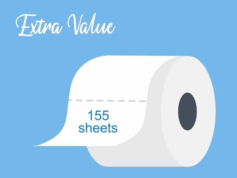 60 Lusheen White Toilet Rolls-3 Ply Soft Touch Toilet Rolls-Super Quality Embossed Toilet Tissue Rolls Provide Ultimate Quilted Comfort 4