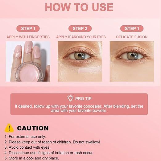 Under Eye Brightener,Under Eye Concealer,Colour Corrector Dark Circles,Dark Circle Concealer,Under Eye Colour Corrector,Color Corrector Makeup,Cream Concealer,Colour-Correcting Eye Brightener Primer 5