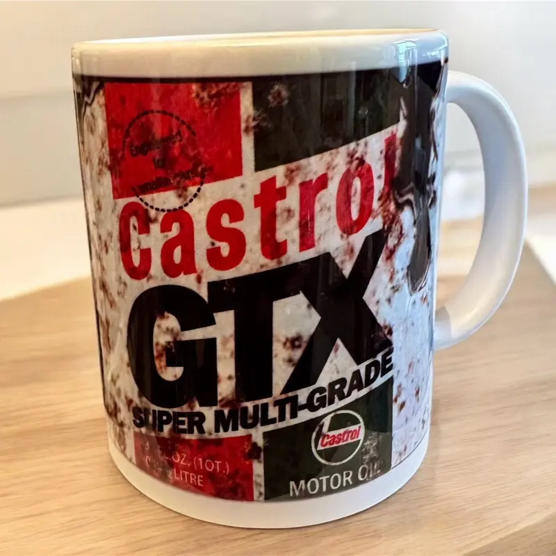 Castro Retro oil inspired Coffee or Tea Mug - Perfect for Drinking Your Favorite Beverages - Drinkware, Tumblers Ceramic Stylish Washable Reuse Reusable Cup 3