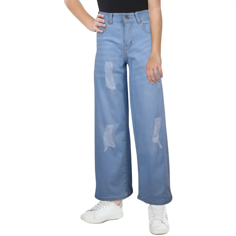 A2Z 4 Kids Girls Palazzo Jeans Wide Leg Stretchy Denim Pants Flared Fashion Jean Trousers Baggy Pants Gift for Children Age 5-14 Years 2