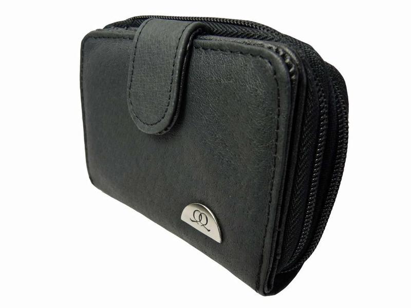 Ladies Leather Purse RFID BLOCKING - 6 Credit Card Spaces Zip Closure QL330K 2