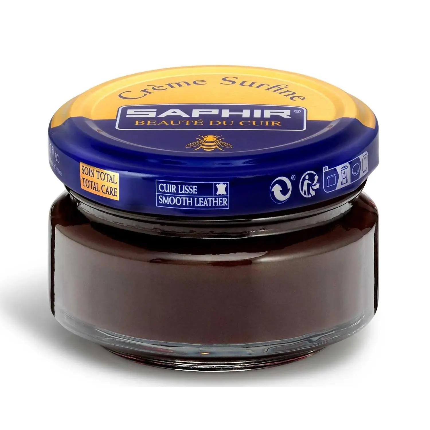 Saphir Cream Surfine Shoe Polish MARRON FONCE 05