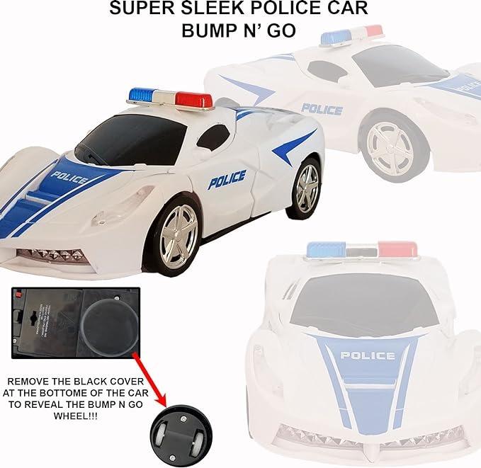 Victoria Mart Transforming Police Car Robot Toy with Lights and Sounds for Kids 3+ 5