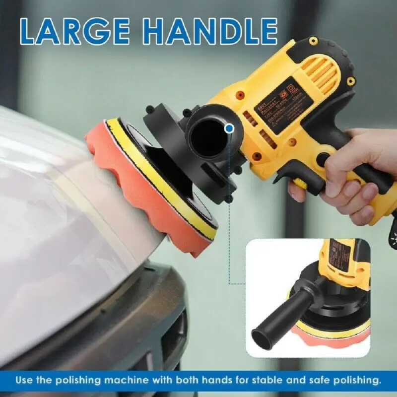 5" Rotary Electric Car Power Polisher Buffer Sander Polishing Machine Wax Pads 8