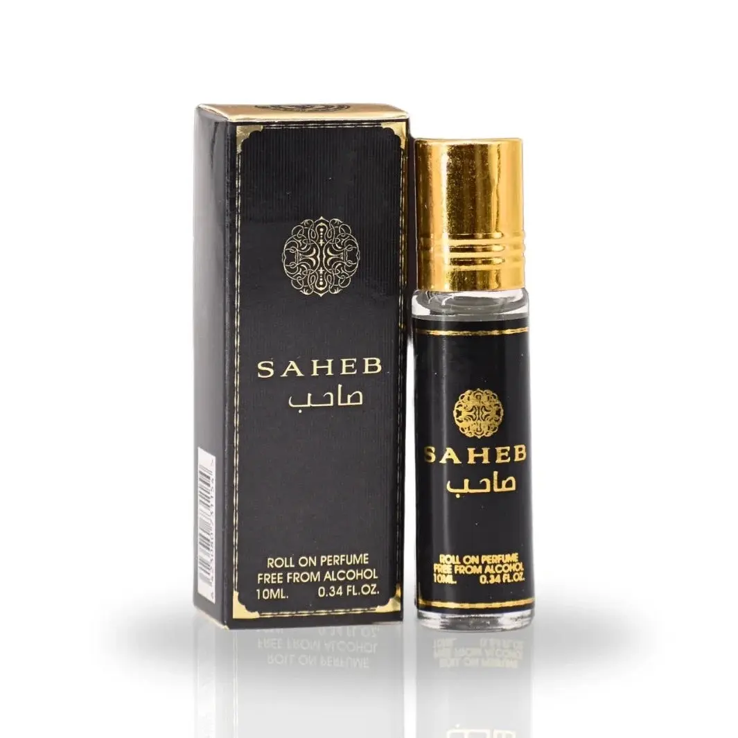 Saheb Roll-On Perfume Oil 10ML By Ard Al Zaafaran | Long Lasting, Miniature Perfume Oil For Men & Women.