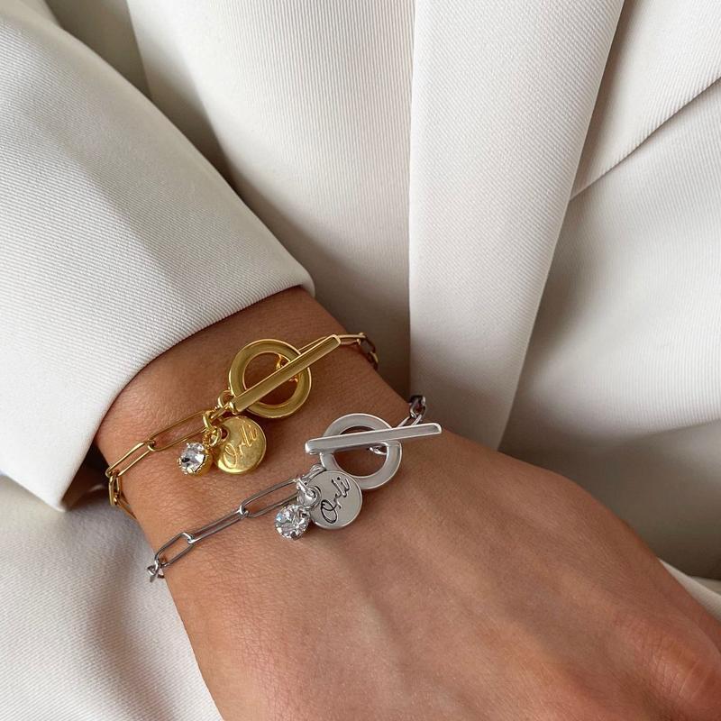 Gracie Personalised Bracelet with Birthstone, Silver |  Luxury Christmas, Anniversary & Birthday Gift | Write Personalisation in Order Notes 3
