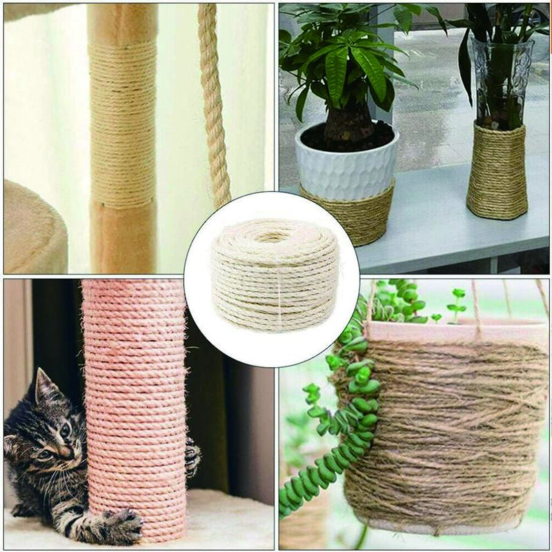 Product Introduction of 60m Natural Sisal Rope Cat Cats Scratching Post Claw Control Toys Crafts Pet 21