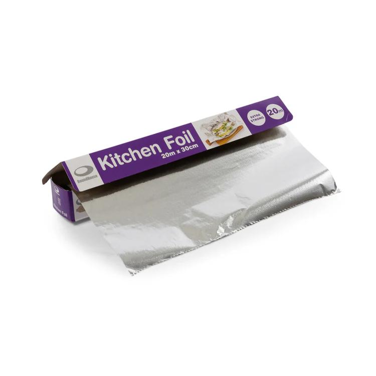 3x Kitchen Tin Foil Aluminium Roll Catering Wrapping Chicken Strong 20m x 30cm Cookware Disposable Cover 1