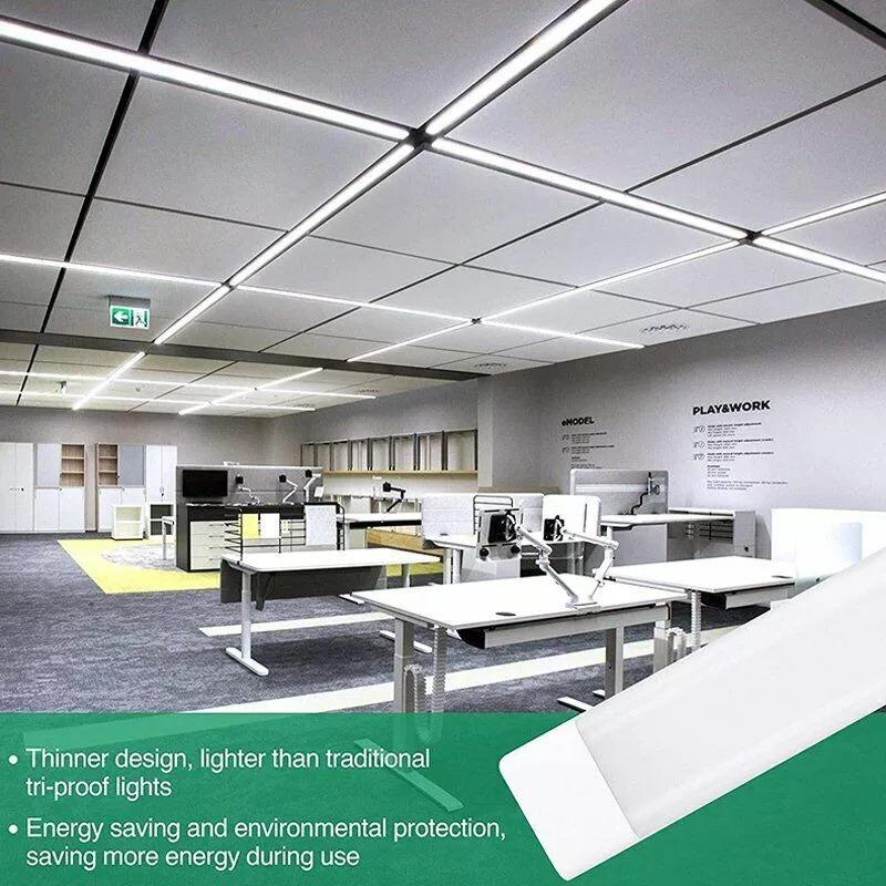 4FT LED Strip Lights Batten Tube Light Office Shop Garage Ceiling Lamp Daylights 3